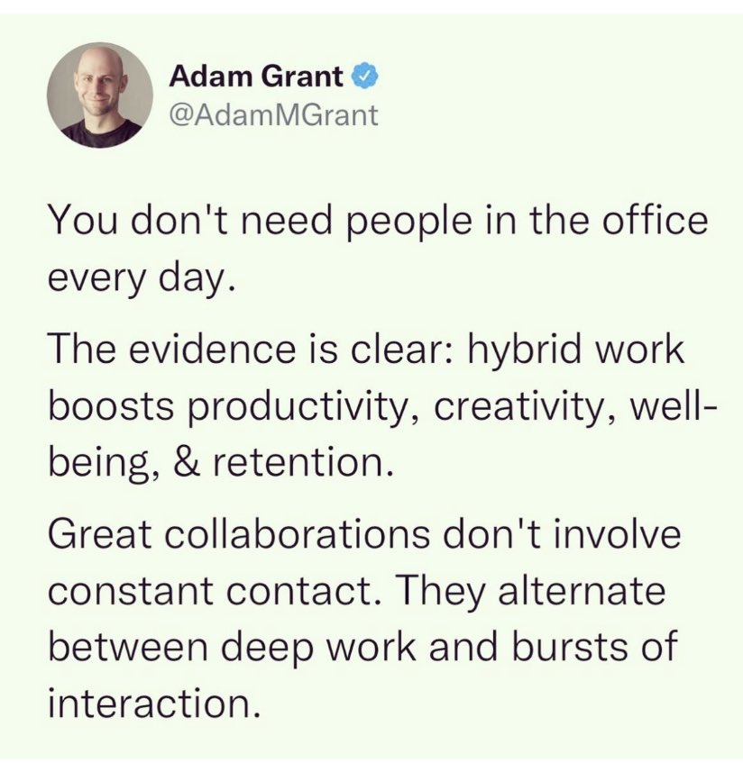 This guy knows what’s up 👇🏻👇🏻👇🏻   ❤️<a href="/AdamMGrant/">Adam Grant</a>