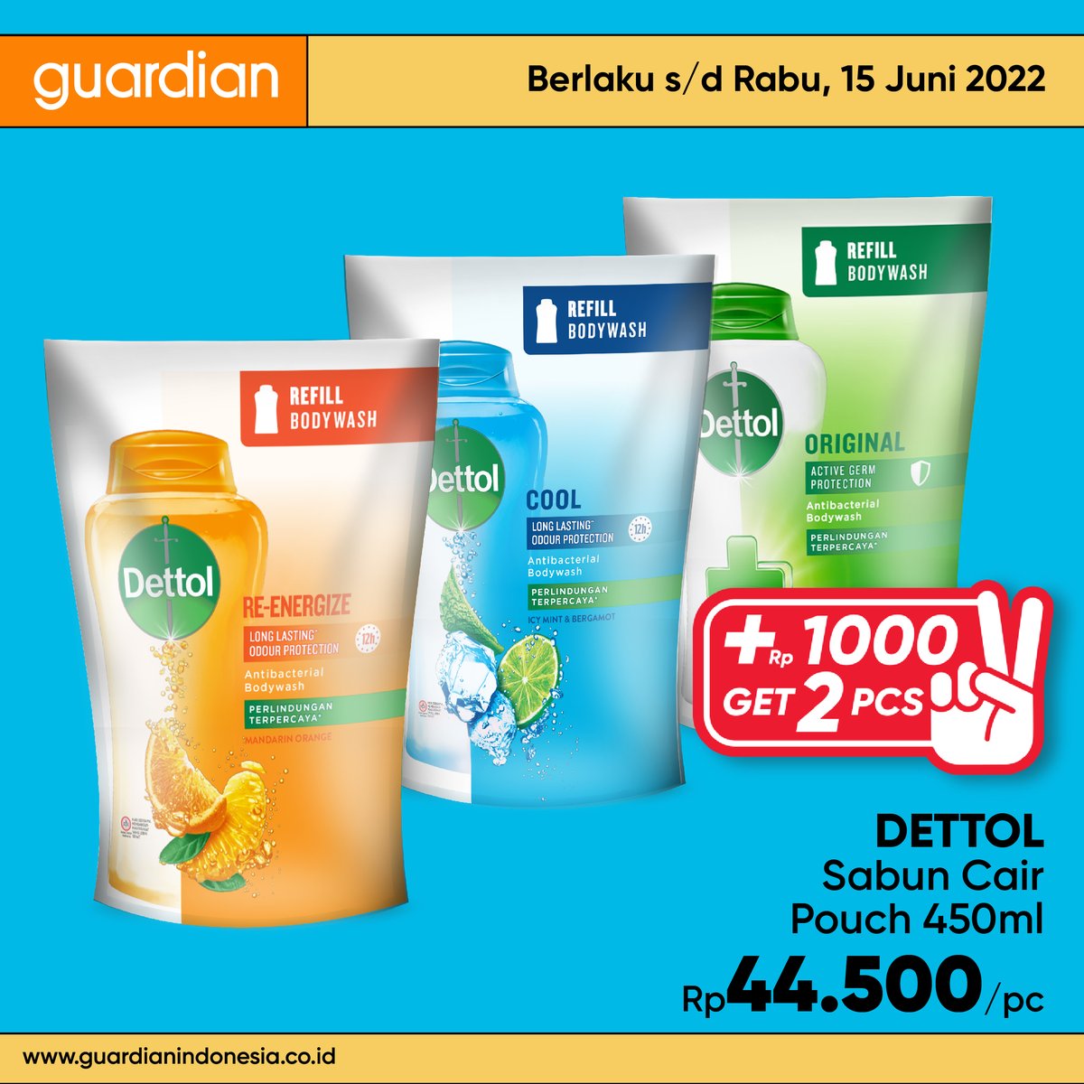 GuardianID's tweet photo. Promo +1000 dapat 2 hadir lagi😊 Klik gambar di bawah utk tau lengkapnya ya! Promo berlaku sampai 15 Jun '22 dgn perbedaan harga utk Bali, Batam &amp; Kendari. Max pembelian promo +1000: 3 pasang per pelanggan (6 pcs) #HealthyBeauty #HealthandBeauty https://t.co/uDuSkx2C6y