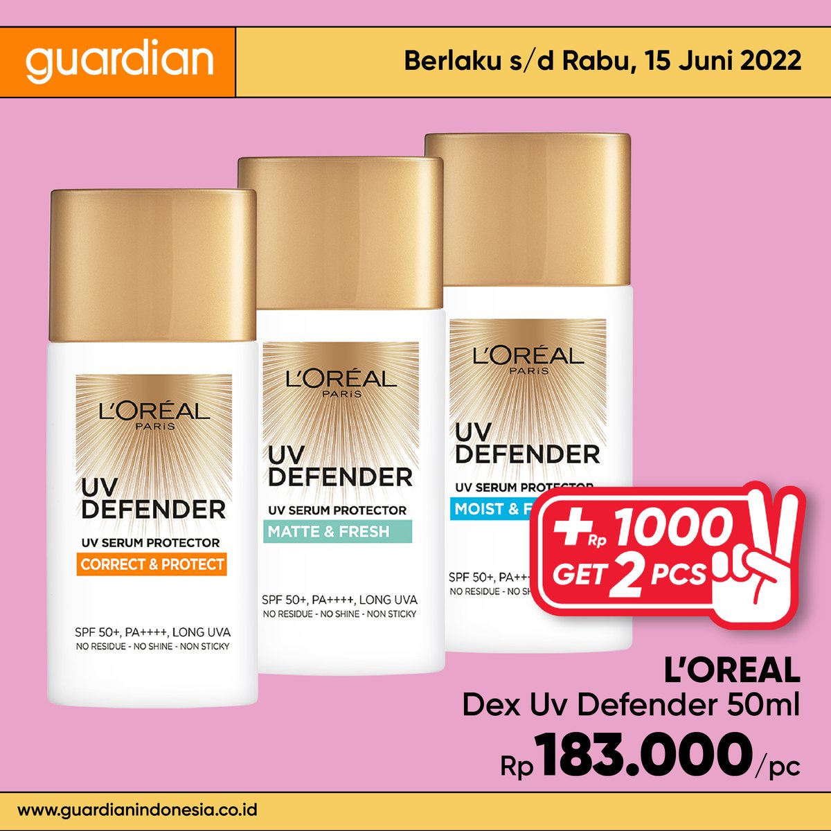 GuardianID's tweet photo. Promo +1000 dapat 2 hadir lagi😊 Klik gambar di bawah utk tau lengkapnya ya! Promo berlaku sampai 15 Jun '22 dgn perbedaan harga utk Bali, Batam &amp; Kendari. Max pembelian promo +1000: 3 pasang per pelanggan (6 pcs) #HealthyBeauty #HealthandBeauty https://t.co/uDuSkx2C6y