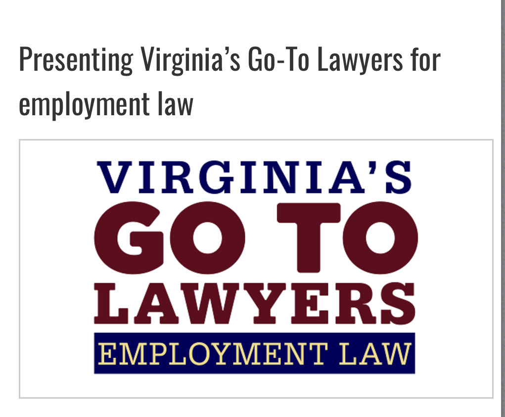 Rmurthy3's tweet photo. Honored to join the select few recognized as “Go to” employment lawyers in the Commonwealth of Virginia. #pennstuartemploymentlaw https://t.co/ZwofdLD0X3