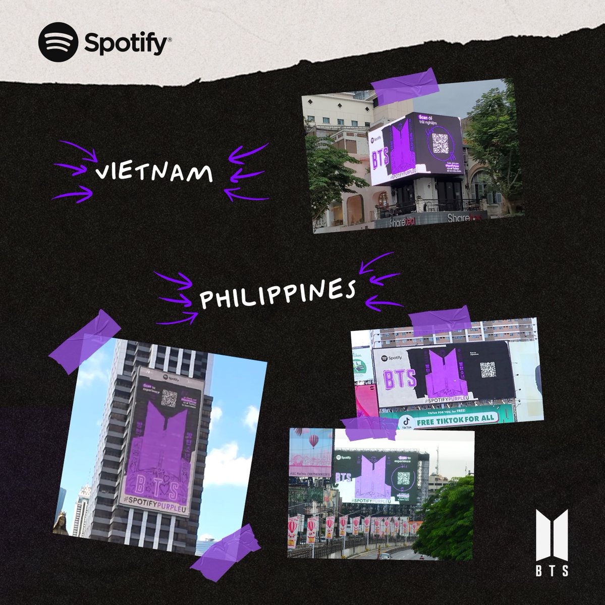 ARMY, we're seeing purple everywhere! 💜 Have you spotted these IRL? If yes, share your photos with us below! Also if you haven't done it, share your #MyBTSProof now and let's keep painting the town purple! purpleu.byspotify.com #SpotifyPurpleU #SpotifyxBTS @bts_bighit