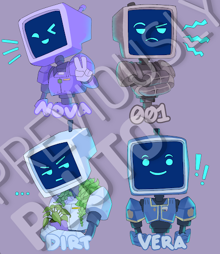 PreviouslyPluto's tweet photo. Check out these cute draft Oddware #stickers! Thank you @koidoodles for making these, can’t wait to share the final product with everyone at #TooManyGames Convention on June 24. Don’t forget to wishlist Oddware on #Steam for updates https://t.co/R0IAYieWPY! #OddwareGame #cute https://t.co/HhgZwdImBk