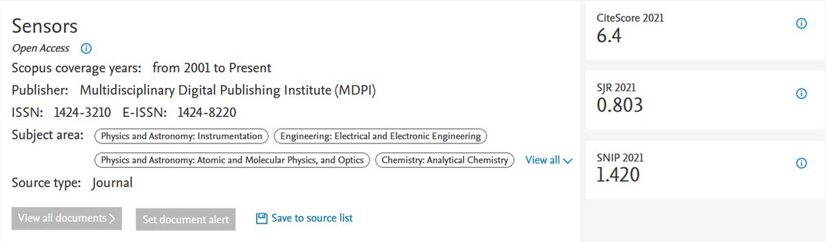 Sensors_MDPI's tweet photo. Join us to celebrate the 2021 CiteScore of Sensors: 6.4 🌟🌟

Physics and Astronomy: Instrumentation, Ranking 12/136 （Q1)
Engineering: Electrical and Electronic Engineering, Ranking 134/708 (Q1)
More information at https://t.co/W0eU0M8Yxb https://t.co/aTf8wUrSE4