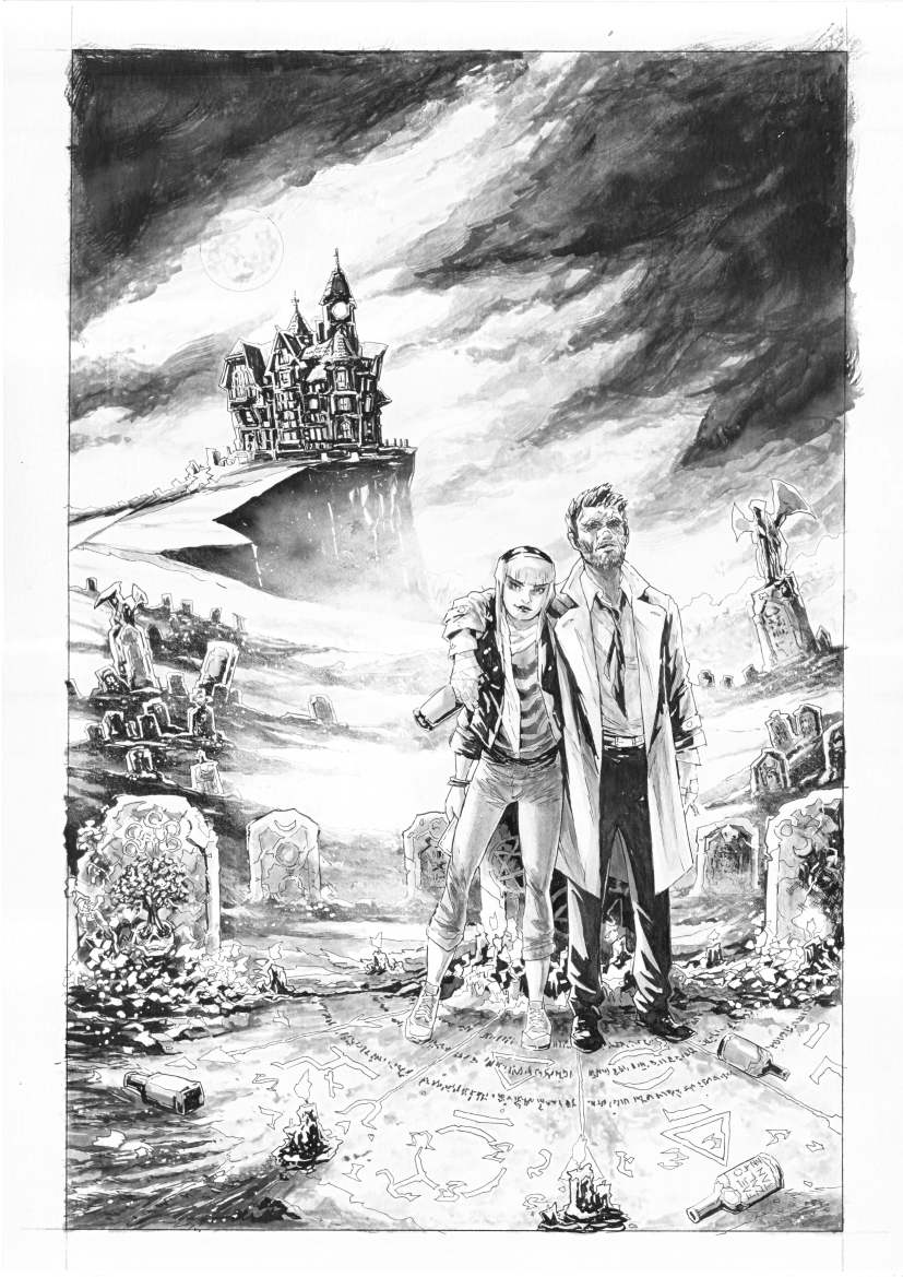 John &amp; Epiphany mockup cover commission for a private collector😊
#hellblazer #JohnConstantine #dccomics #dcvertigo #commissionart