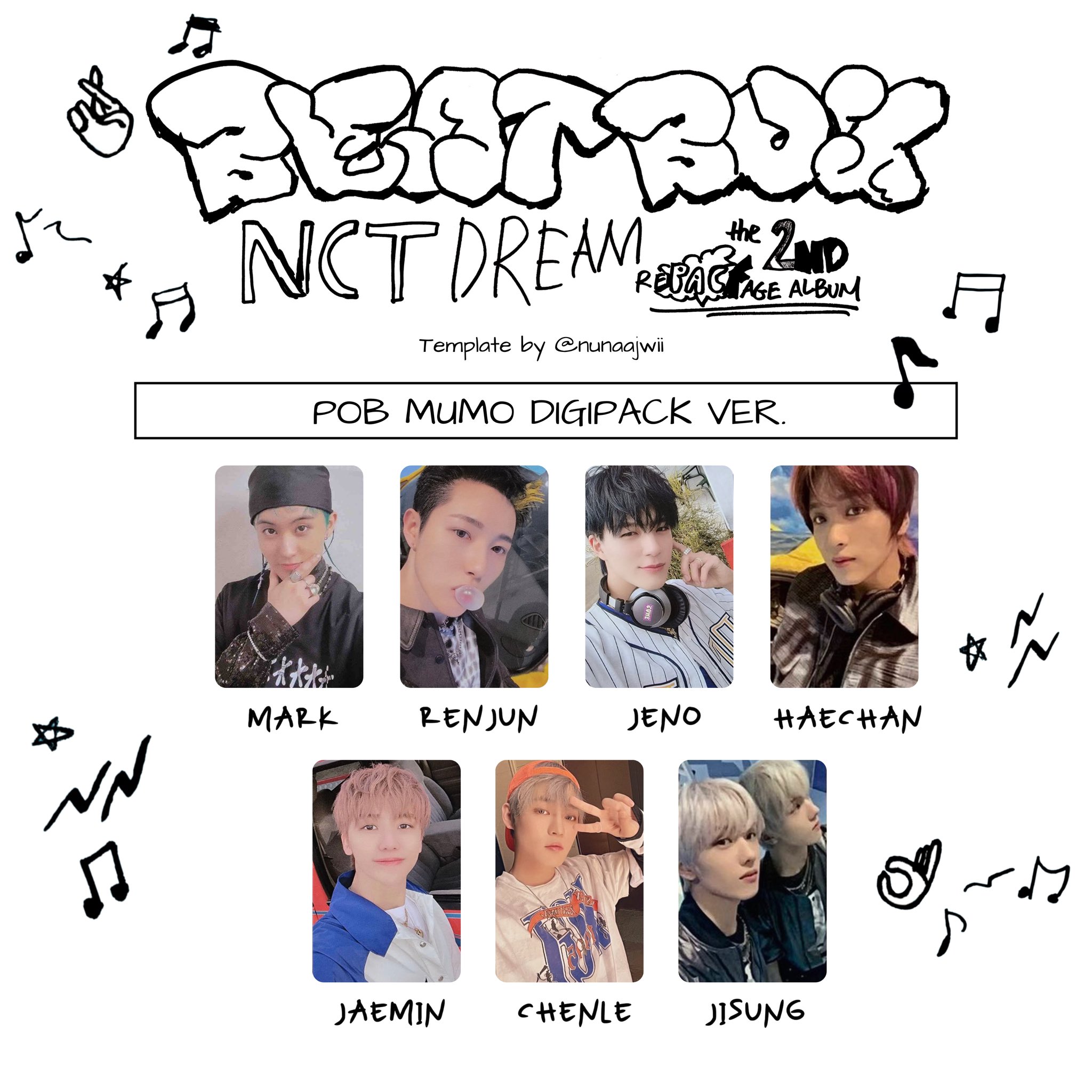 NCT DREAM ミューモ mu-mo オリジナル トレカ 特典　7人コンプ