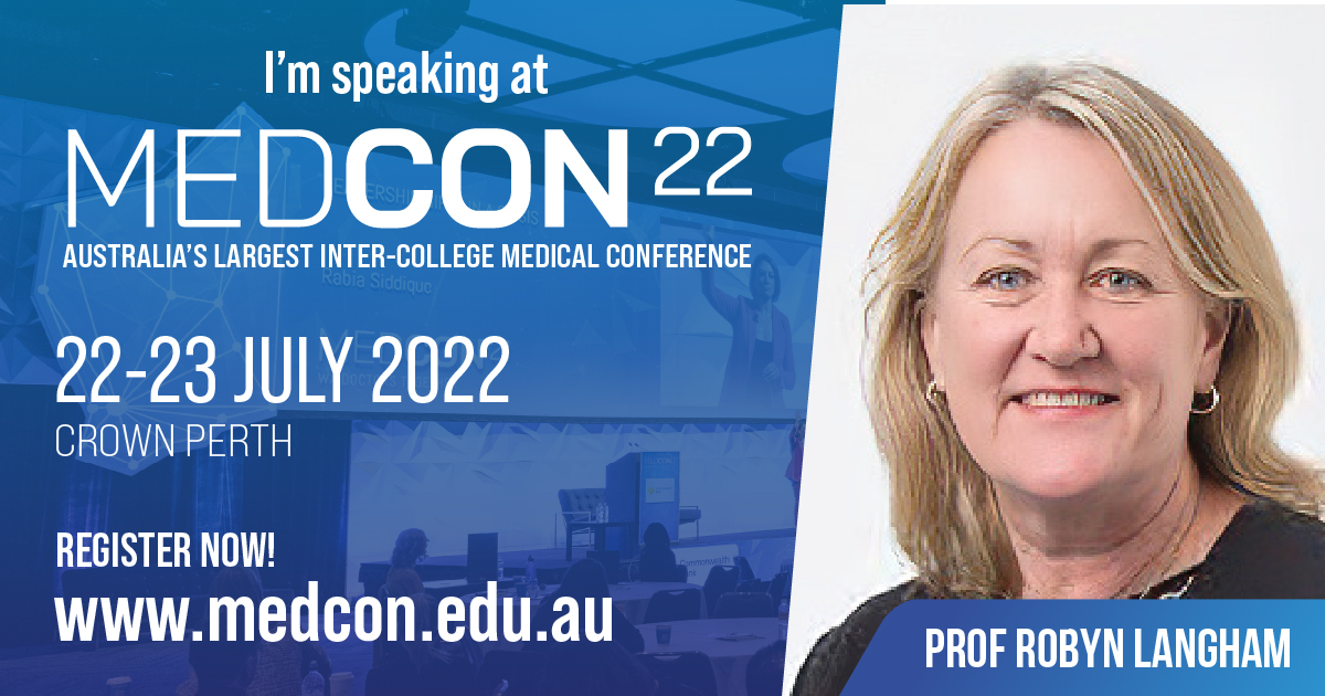 Prof Robyn Langham is a trained Nephrologist &amp; a respected medical &amp; clinician researcher, who has completed work in the area of fibrosis in human renal disease, translating basic research findings into drug development opportunities. <a href="/MedCon_WA/">MEDCON</a> medcon.edu.au/conference/
