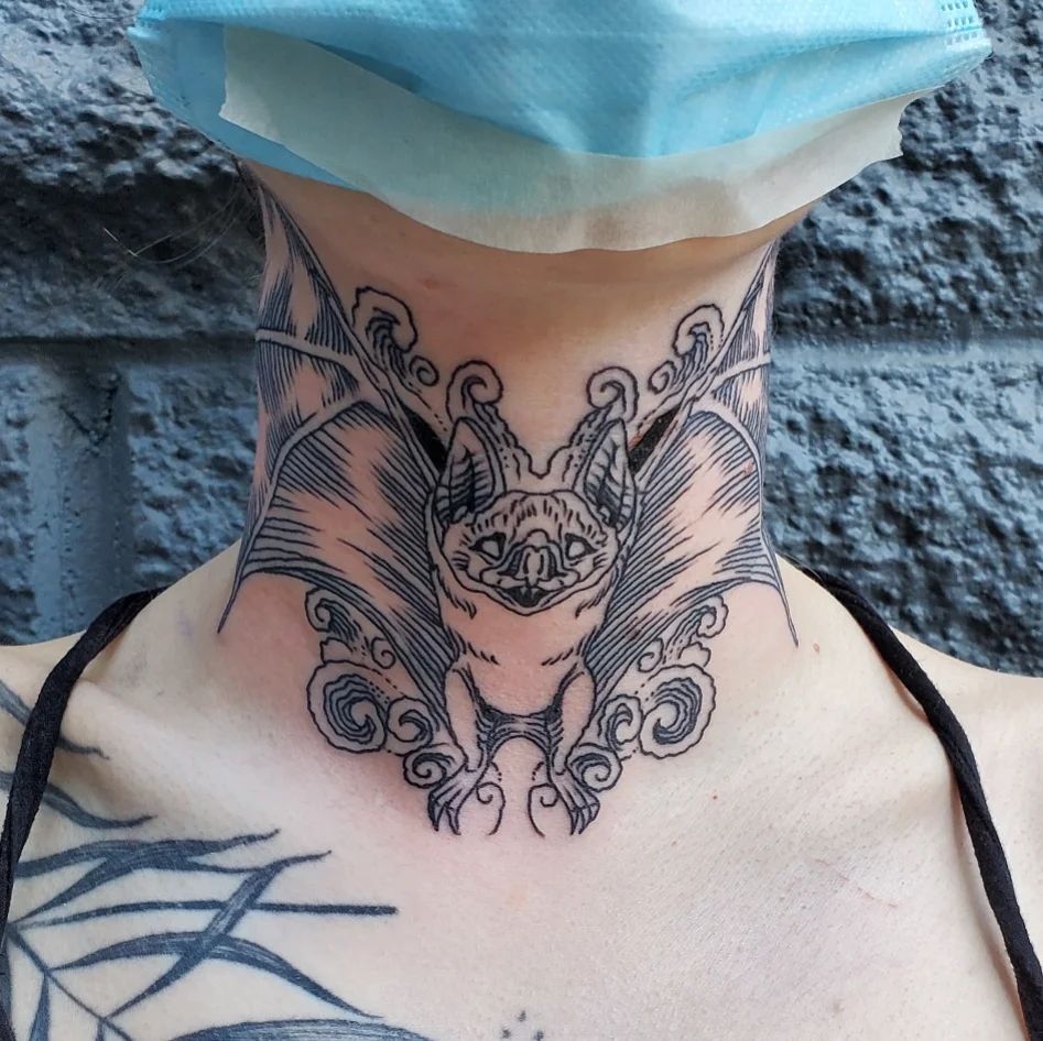 Update 129+ bat neck tattoo