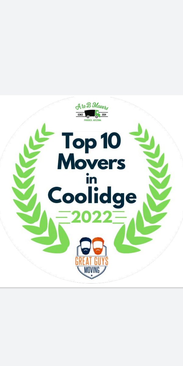 atobmoversaz's tweet photo. We are honored to recieve an award for being a Top 10 Moving company in Coolidge, Arizona! Looking forward to a busy summer providing effective, efficient and affordable service to our customers! https://t.co/rhSt1vso20