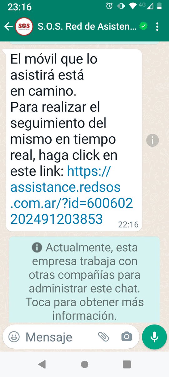 Cheloballestero's tweet photo. @pseguros 7 hs después del pedido de auxilio me avisan que el móvil está en camino.... Dentro de 6 hs les contesto. @ssn_ar https://t.co/mH1IgrmTYe
