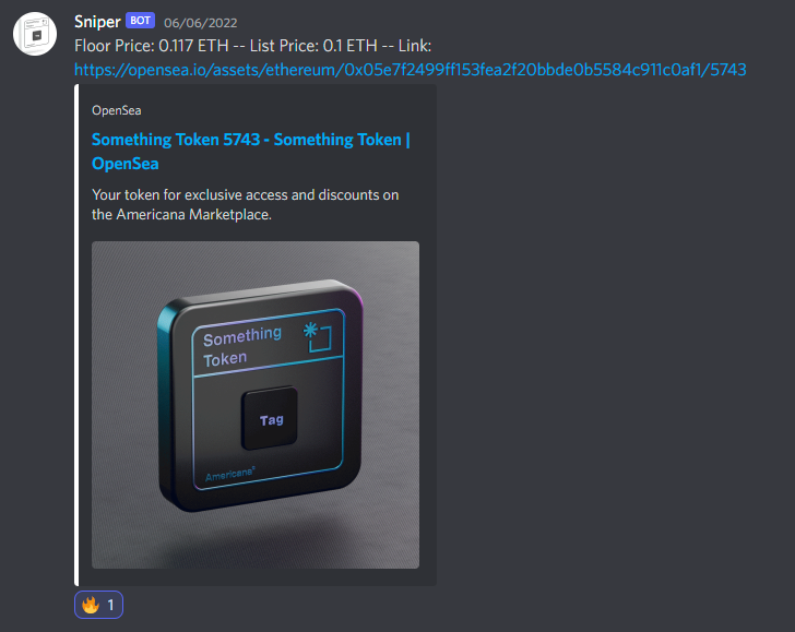real_nft_sniper's tweet photo. #NFT Sniper is producing winning alerts that members have been capitalizing on like this one, easy 2x instantly, come join!
5 people who RETWEET this will get free membership to the paid channels.
Free Channels: @ens #10KClub #SomethingToken +++
https://t.co/qZf95gM22W https://t.co/HPX63QEZlr