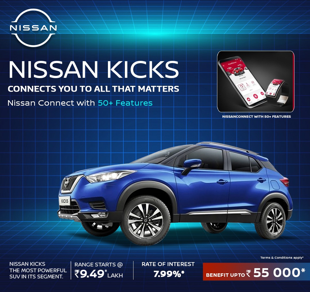 DreamNissan's tweet image. #NissanKicks is a 5 seater most powerful SUV in its segment. 
#NissanConnect with 50+ features...
Driven by innovation, it helps you stay connected to us, your car &amp;amp; your loved ones.
#BestInTechnology 
.
👉Visit us at #DreamNissanLucknow -
For Enquiries / Booking, 📞08448596581