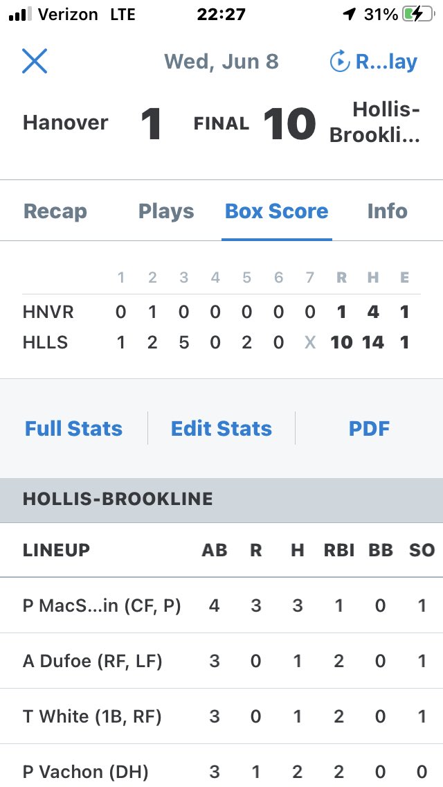 HBHS Baseball tweet media
