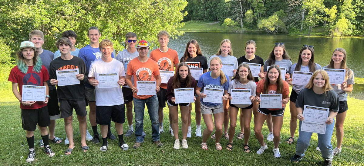 FFTrojanTrack's tweet photo. SEC ALL ACADEMIC: Mickels, Ward, Rippey, Higgins, Thompson, Twohill, A. Lyons, C. Lyons, Patterson, Engle, Allison, Breen, Lyon, Kraemer, Pacha, Lisk, McAvan, Tim Dunlap, Brinkschroederx2, Robertson. #smartkids #classroomcounts https://t.co/XOIQh3uMxy