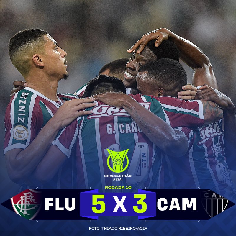 Brasileirao's tweet photo. FLU
FLU
FLU 
FLU 
FLU 

E aí aquela bagunça no @maracana! Noite mágica… Que resultado, @FluminenseFC! https://t.co/Host97obIS