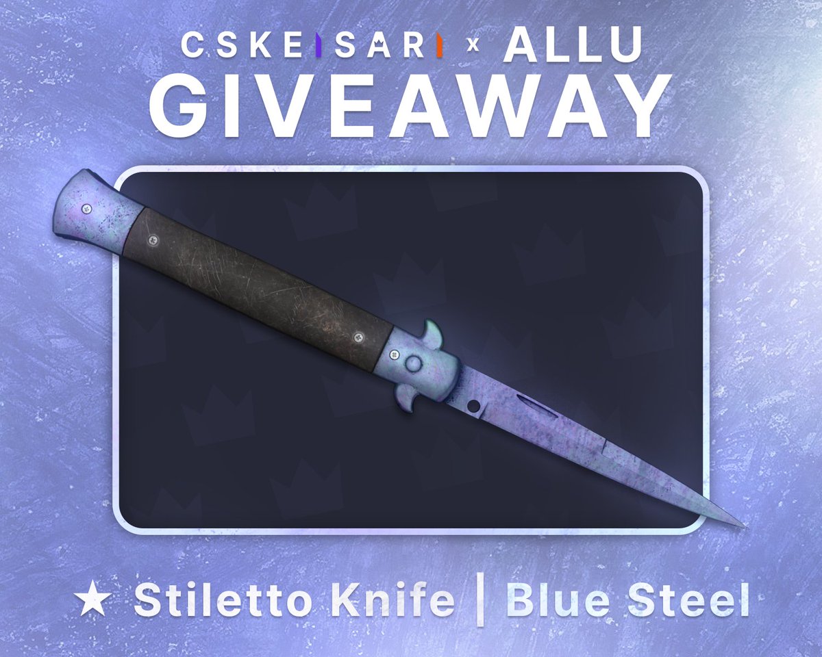 Flip Knife | Blue Steel arvonta yhdessä CSKeisarin kanssa!

Osallistu arvontaan:
- Seuraa <a href="/CSKeisari/">CSKeisari</a> ja <a href="/alluCSGO/">Aleksi Jalli</a>
- Retweettaa ja tägää kaveri
- Vieraile cskeisari.fi/?r=allu

Voittaja arvotaan 17.6