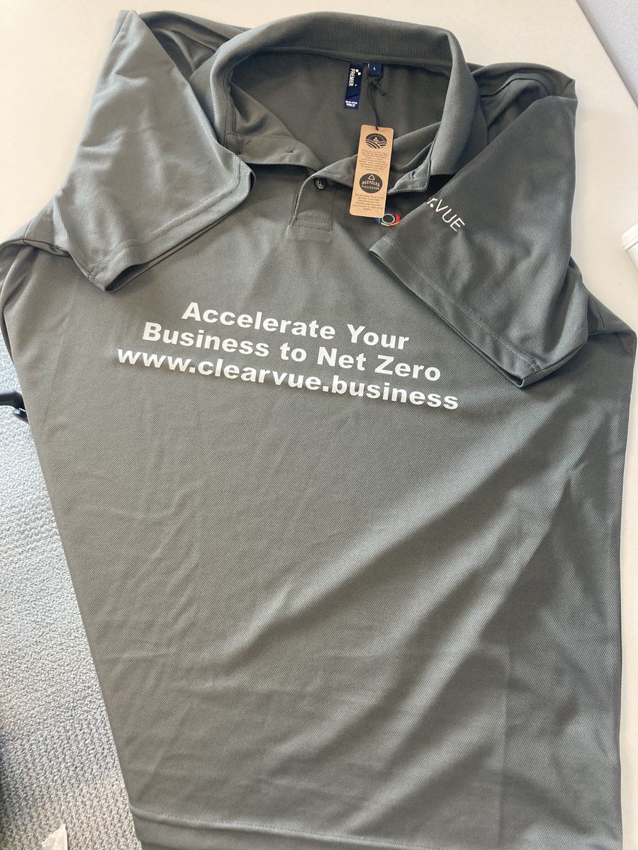 Polo shirt donned for today’s ⁦<a href="/Manufact_expo/">Manufacturing Expo</a>⁩ Join the ⁦⁦@clearvuesystems⁩ team on stand J67 Hall 6 today at #Birmingham NEC to accelerate your #netzero journey! #manufacturingexpo2022 #MandEWeek
