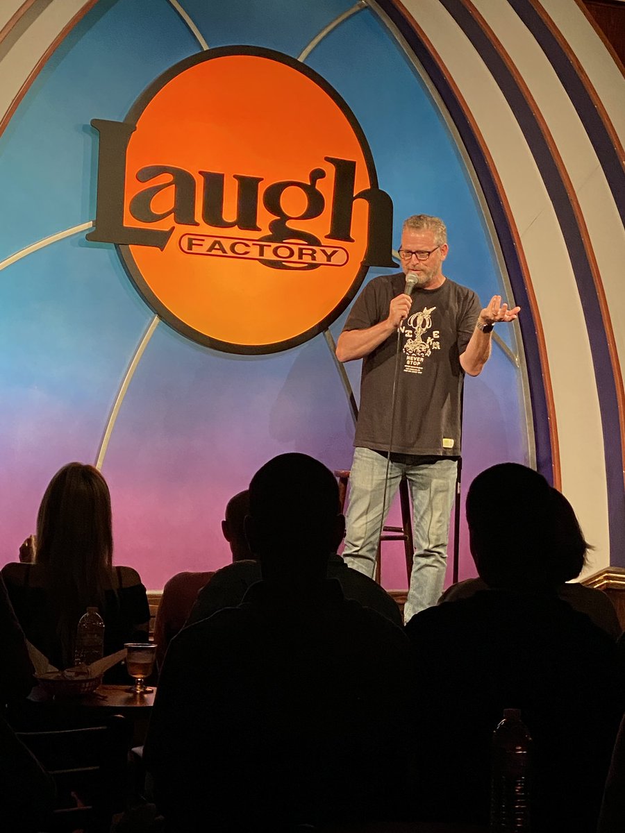 TheLaughFactory's tweet photo. Fun Wednesday night in #Hollywood with Katie Cazorla @IanEdwardsComic @_thomtran @jasoncollings @ericarhodes @ComedianTrixx &amp; Harland Williams &amp; a surprise pop in from @JeffDye! https://t.co/5VIgpPxsGY