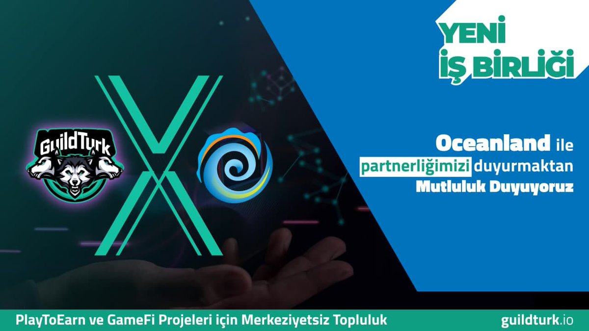 GuildTurk's tweet photo. İlk #PlayToEarn projemiz olarak @Oceanland_io ile anlaşmaktan gurur duyuyoruz. 🤝  🔥

Yeni anlaşmalarımızdan haberdar olmak için bizi takipte kalın. 😎

#isbirligi  #newpartnership #Crypto #cryptocurrency #NFTs #GameFi #Game #DeFi https://t.co/UfrXqDev9K