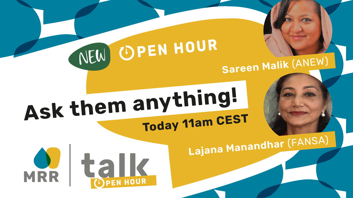 RealiseHRWS's tweet photo. Happening in 1 hour! #MakeRightsReal talk: Open hour is your space to connect with experts and your peers on working with human rights in the WASH sector. Ask your question, share your experience or simply listen in. Live on Zoom: https://t.co/wHp0QY41kZ https://t.co/th5milvS8g