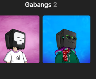 <a href="/GabangsNFT/">Gabangs 📦 | MINT LIVE AGAIN!</a> Just coped 2, I may half to flex the one on the right! #SolanaNFT #NFTProject #SOL #WAGMI
