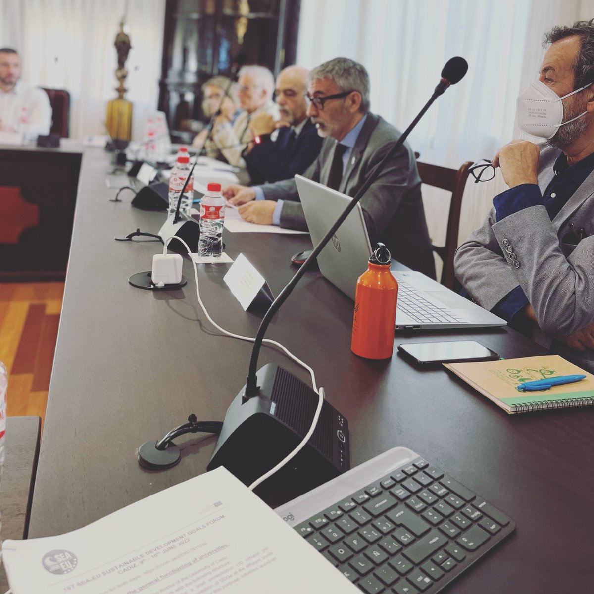 SeaEuAlliance's tweet photo. The first #SEAEU Sustainable Development Goals Forum is starting now with words from the Rector of the @univcadiz Francisco Piniella 
#ODS #SDG https://t.co/fm1vu3O8NC