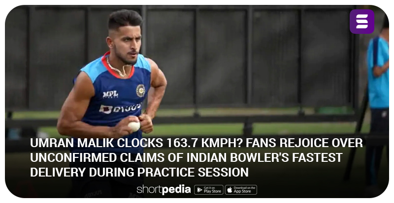 ShortpediaApp's tweet photo. #UmranMalik impressed many with his speed during #IPL2022. And now the pacer from #JammuandKashmir is reaching new heights as according to unconfirmed claims, the #JK pacer bowled a delivery at a speed of 163.7 kmph. https://t.co/8jExJGJOGv