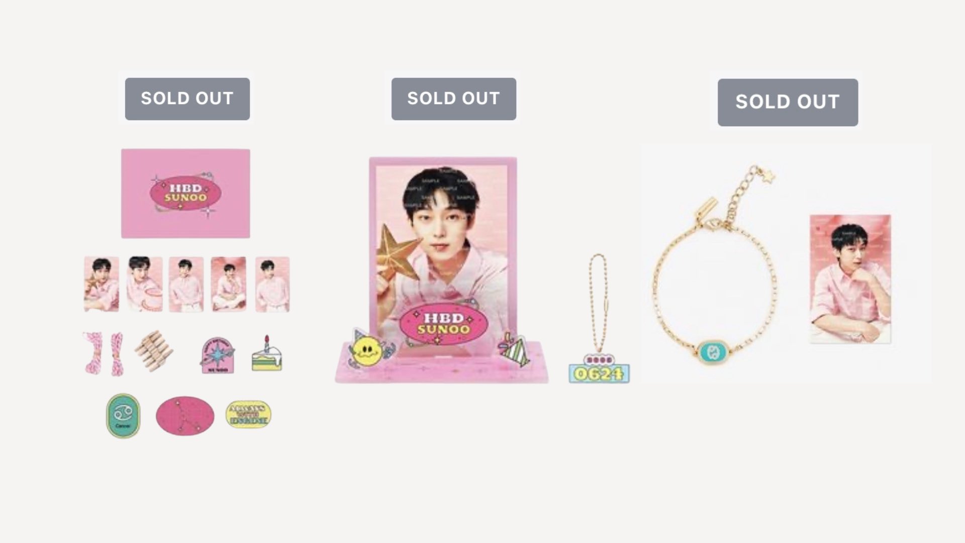K-POP+アジア ENHYPEN - ENHYPEN SUNOO happy birthday MD  set ENHYPEN SUNOO HAPPY BIRTHDAY HBD OFFICIAL GOODS 3D PHOTO NEW