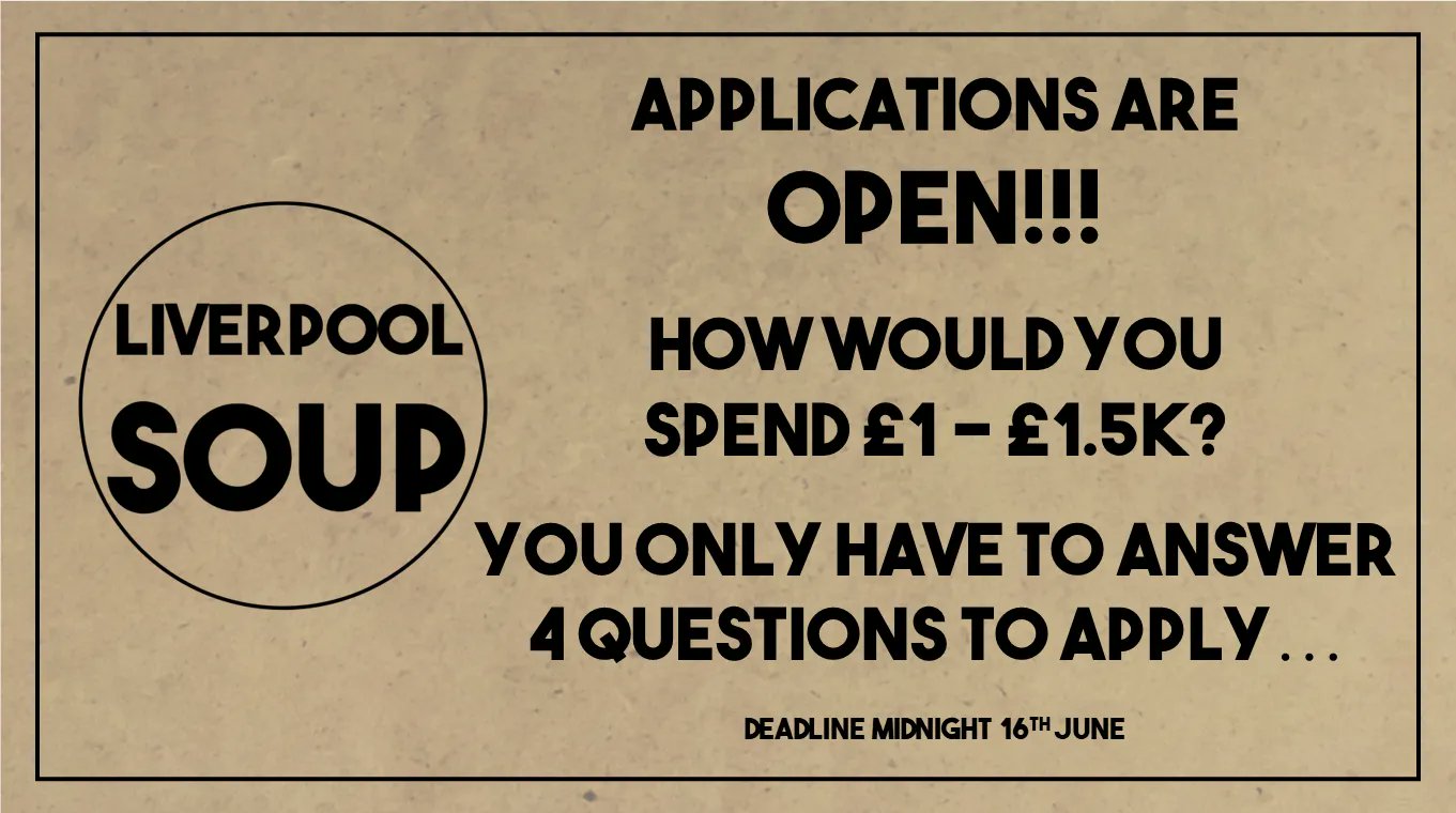 Liverpool SOUP on Twitter "The Liverpool SOUP applications are open