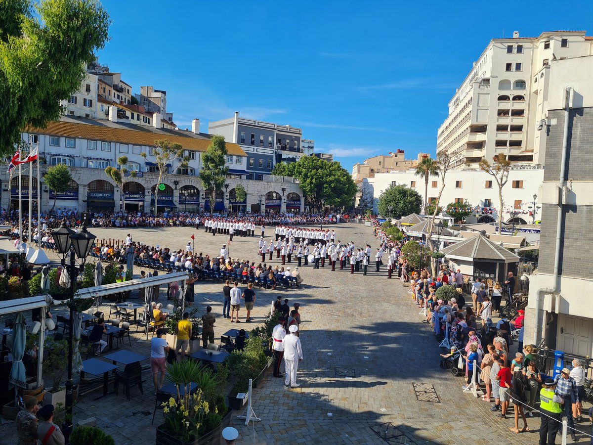 Queens Birthday Parade underway at Casemates.  Live on <a href="/GBCTVGibraltar/">GBC Television</a> <a href="/RadioGibraltar/">Radio Gibraltar</a> Plus and on gbc.gi
