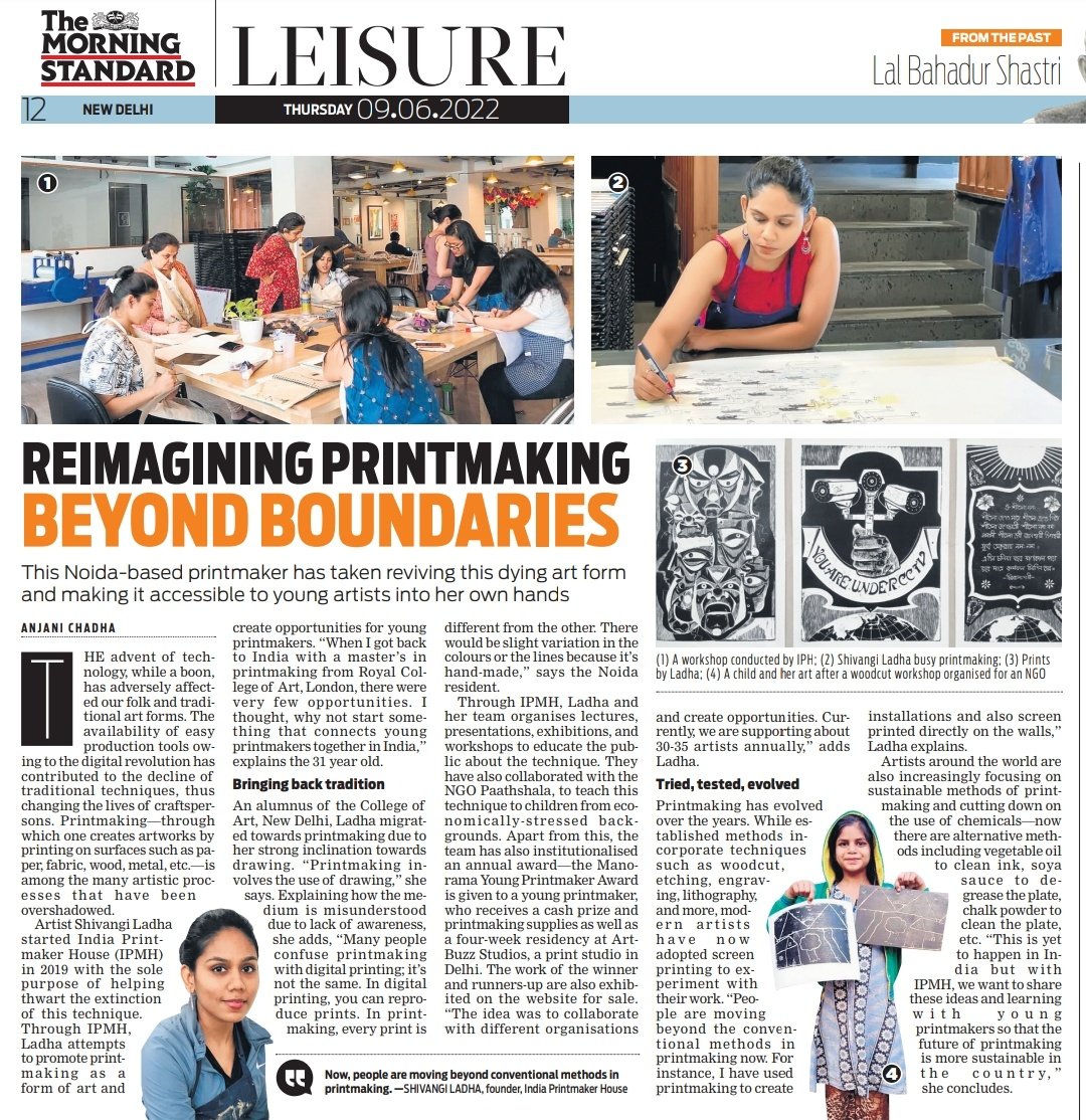 Artist #ShivangiLadha from #Noida has taken it upon herself to revive the dying art form of #printmaking and making it accessible to #young #Artists through her venture India Printmaker House.

✍️ <a href="/AnjaniChadha/">Anjani</a> <a href="/TheMornStandard/">TheMorningStandard</a>

Read full story here: bit.ly/39dboGD