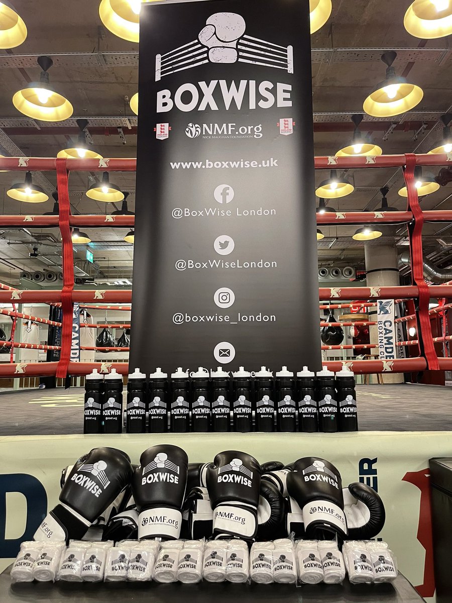 Ready to go with our next session of @BoxWiseLondon at @hawleyabc #kidsboxing #boxinginschools #girlsthatbox #outreach @England_Boxing