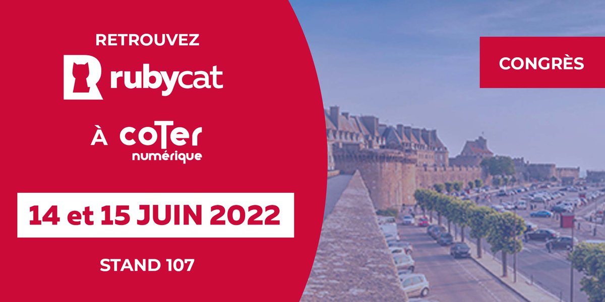 📆 [Congrès CoTer Numérique - 14 et 15 juin - St Malo]
Comme tous les ans, Rubycat se rend à la rencontre des professionnels de l'IT des collectivités territoriales pour discuter cybersécurité et gestion des accès à privilèges.