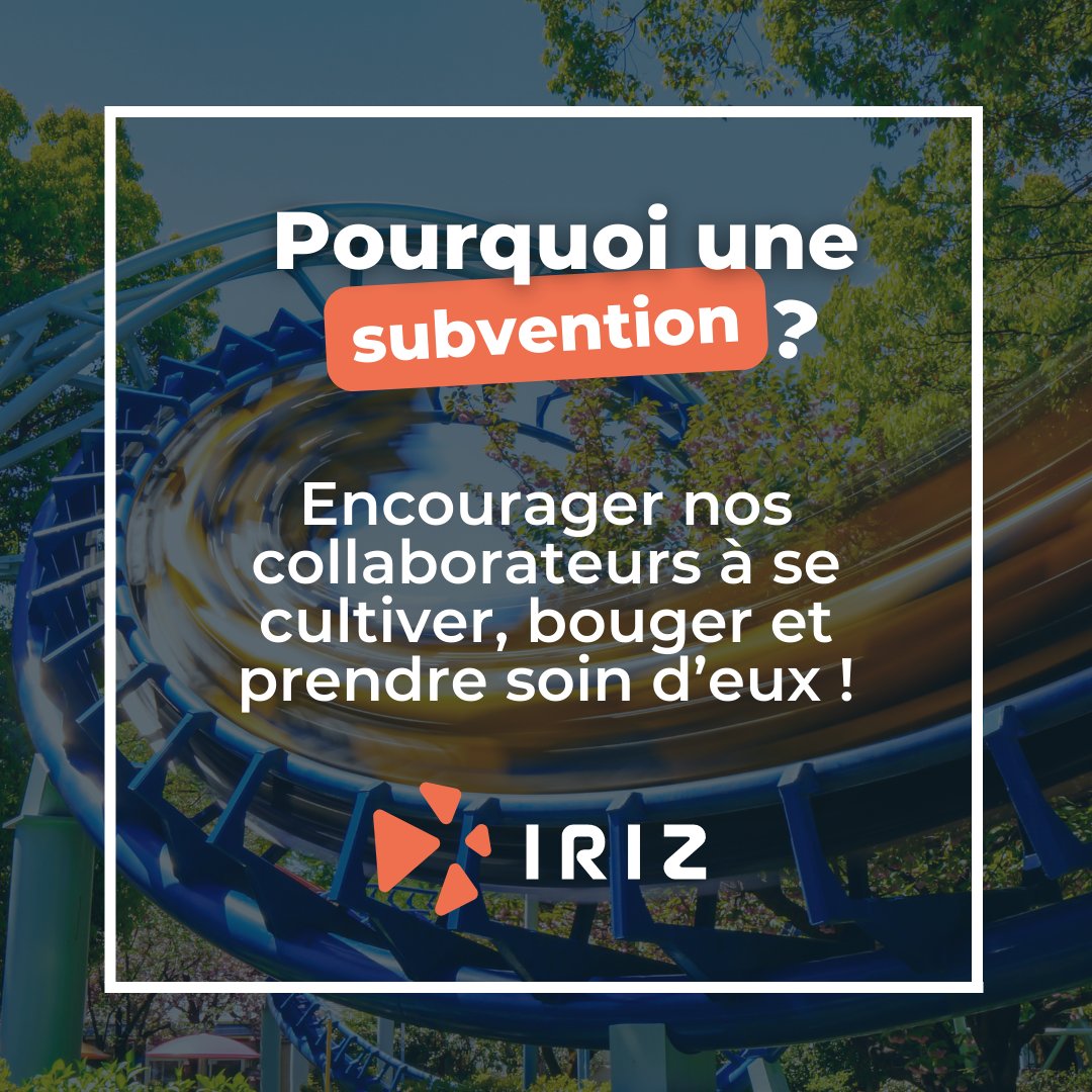 IrizConsulting's tweet photo. La subvention IRIZ 😎
Chaque mois, nous versons à nos collaborateurs 20€ à dépenser en culture et loisirs. Notre objectif ? Encourager nos collaborateurs à se cultiver, bouger et prendre soin d’eux ✈️🤾♂️🧘♀️📚🎢 #avantagerh #teamIRIZ https://t.co/hLgO0Fj9Eh