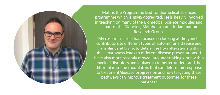 Finally, we would like to introduce the Biomedical Science Programme Lead – Dr Matthew Simmonds #UoLTeamBiomed #BiomedicalScienceDay2022 #AtTheHeartofHealthcare <a href="/IBMScience/">IBMS #AtTheHeartOfHealthcare</a> #Diabetes
