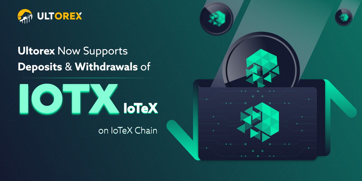 #Ultorex now supports deposits and withdrawals of $IOTX <a href="/iotex_io/">IoTeX</a> on #IoTeX Chain!

#Crypto #newlisting #cryptocurrency