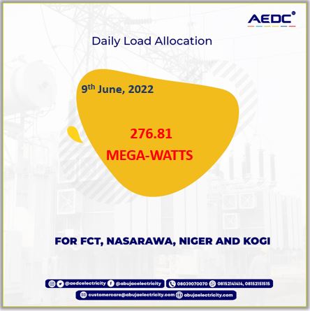 aedcelectricity's tweet photo. Today's Load Allocation.
#AEDC #Abujadisco https://t.co/f0HjNn1bYm