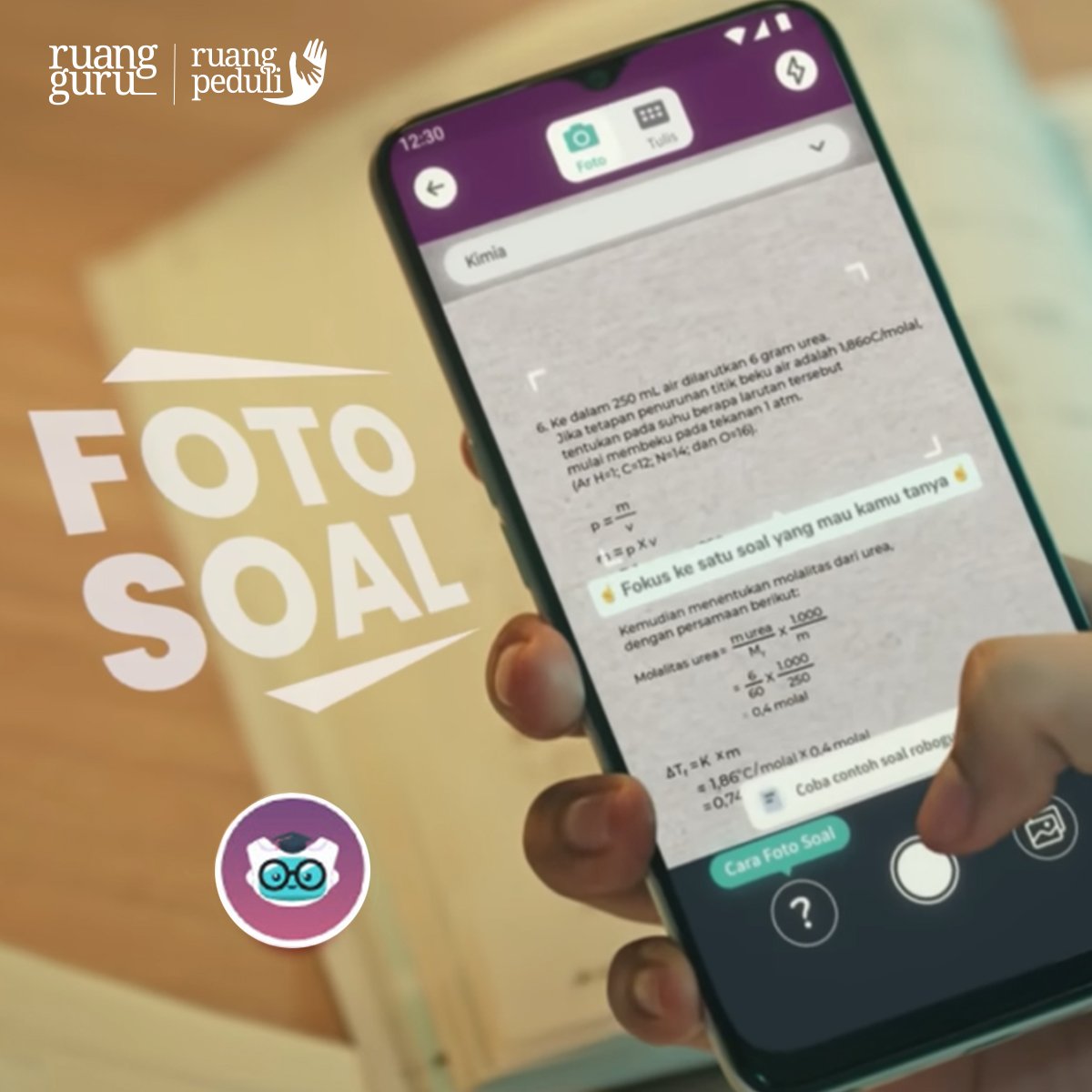 ruangguru's tweet photo. 📌Perjalanan Ruangguru: Roboguru🤖
Roboguru adalah fitur kecerdasan buatan yang dibuat oleh Ruangguru. Dengan Roboguru, kamu bisa tanya soal apa aja hanya dengan foto soal yang ingin kamu tanyakan, fitur ini gratis. #Roboguru #Ruangguru https://t.co/efG5Cp1eaP