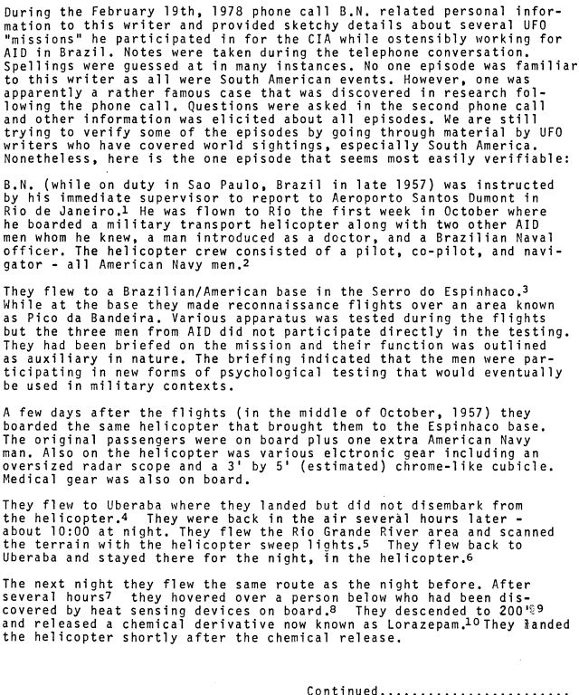 In 1978, UFO researcher Rich Reynolds did a series of interviews with Nedelcovic and put together a document collating his testimony. I've attached some choice excerpts of Reynolds' newsletter here.