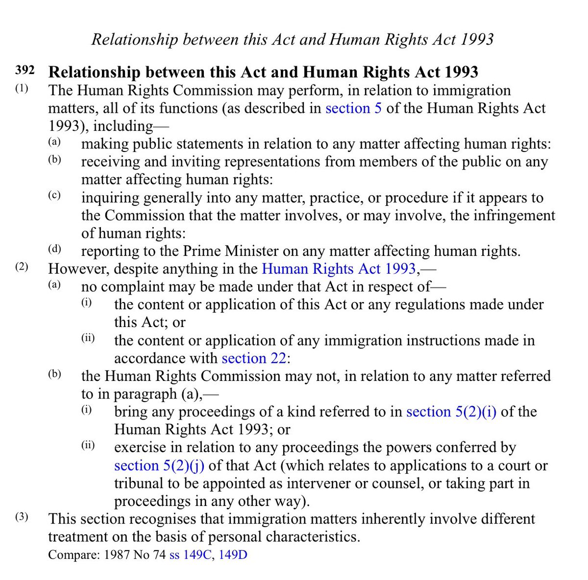 RMarchNZ's tweet photo. If Faafoi genuinely believes migrants should be able to access the full functions of the Human Rights Commission and be covered by the Human Rights Act then he’d get on with removing the gross provisions of the Immigration Act that prevents migrants from doing so 🙃 https://t.co/9l9lcSEce8