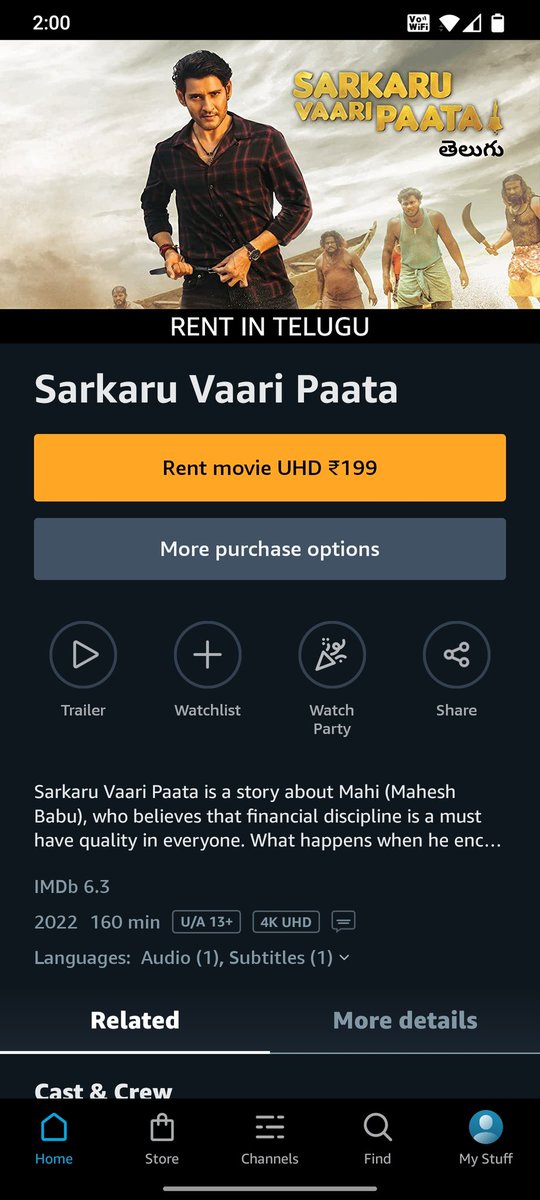 SreekanthPagad5's tweet photo. What is the use of buying prime membership? Even after taking prime subscription still we have to pay the money and watch.  Your making subscribers as a fools. Please don't encourage this kind of things...
#AmazonPrimeMembership https://t.co/DpJyFnsjRS