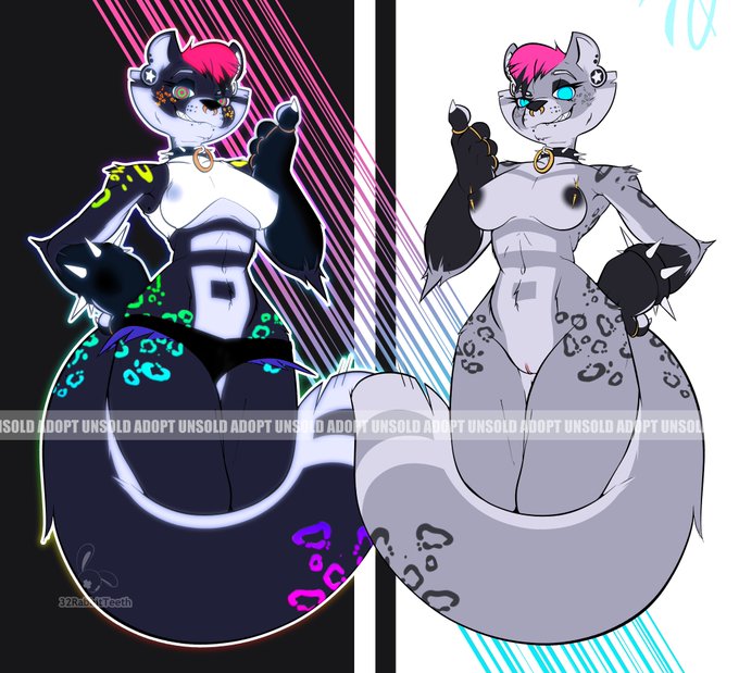 UV reactive snow leopard :)  Take her to raves.  OTA! https://t.co/r2QvNhY2I0<a href="/tag/nsfwartwork"class="tags"><span>#nsfwartwork</span></a>