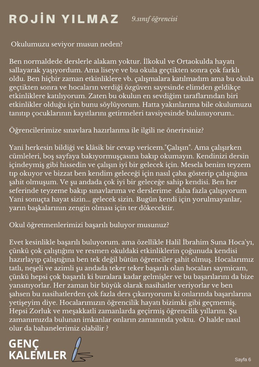 Bu Qyki Okul Gazetemiz. <a href="/tcmeb/">Millî Eğitim Bakanlığı</a> <a href="/yilmaznazif/">Nazif Yılmaz</a> <a href="/meb_dinogretimi/">MEB Din Öğretimi Genel Müdürlüğü</a> <a href="/mehmetnezirg/">mehmet nezir gül</a> <a href="/dbakirvalilik/">T.C. Diyarbakır Valiliği</a> <a href="/aliihsansu_/">Ali İhsan Su</a> <a href="/Diyarbakirmem/">Diyarbakır İl Millî Eğitim Müdürlüğü</a> <a href="/Murat4Kucukali/">Murat Küçükali</a> <a href="/BaglarMEM21/">Bağlar İlçe Milli Eğitim Müdürlüğü</a> <a href="/Mehmet_Bulut21/">Mehmet BULUT</a>