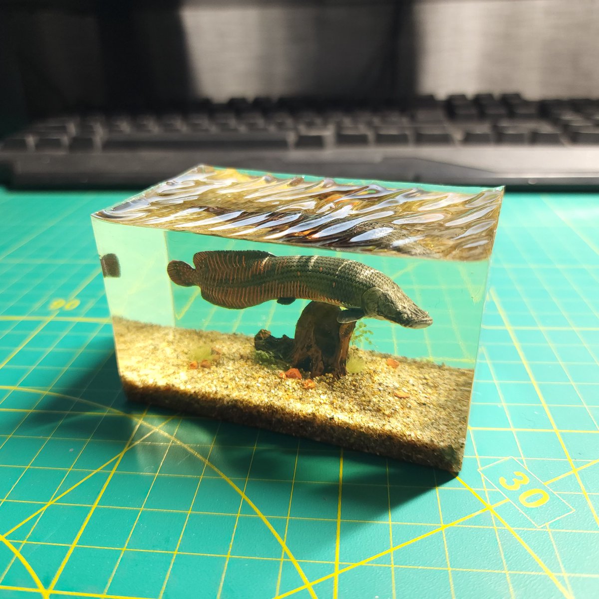Give-away! Arapaima gigas (pirarucu) mini resin diorama! 1️⃣ like & RT 2️⃣ follow 3️⃣ comment an aquatic creature you would like to see me do in the future Will pick someone at random July 1, GL! More pics in comments