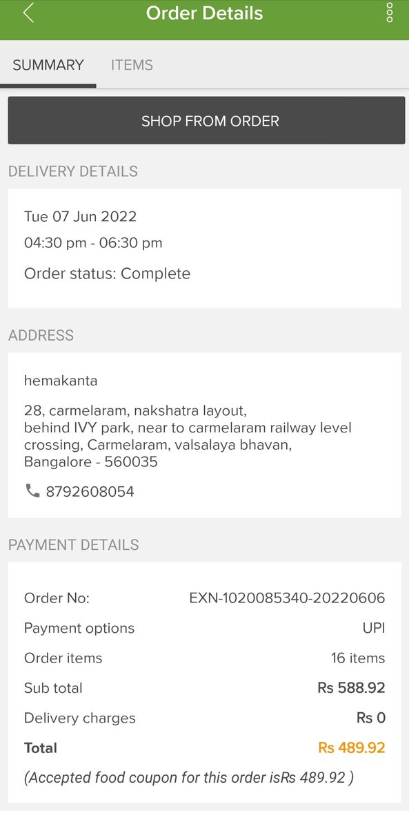 jublli_4u's tweet photo. @bigbasket_com 

I did order on 6th June 22 as per the scheduled, order should deliver on 7th june 22 4:30pm to 6:30pm.
But item did not deliver to me upto 8th June 22. Several times I called to customer care and did not get expected result.
On 9th June 22 it is showing delivered https://t.co/A5hKIRyibr