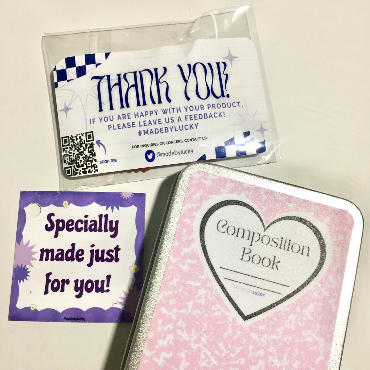 098HAUL's tweet photo. 𓏔 happy mail ! 📦 ꒰ #98zbuys ꒱

hi @madebylucky thank u sm for this vv pretty tin case >< it was safely packed &amp; tysm also for the freebies, till our next transaction ! <3

𓂃 ｡ #madebylucky https://t.co/OvfYdUnxnp