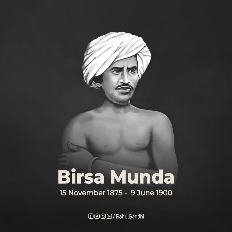 अपना पूरा जीवन जल-जंगल-ज़मीन को बचाने के लिए समर्पित करने वाले, आदिवासी अस्मिता और संस्कृति के जननायक, महान स्वतंत्रता सेनानी वीर बिरसा मुंडा जी की पुण्यतिथि पर विनम्र श्रद्धांजलि।