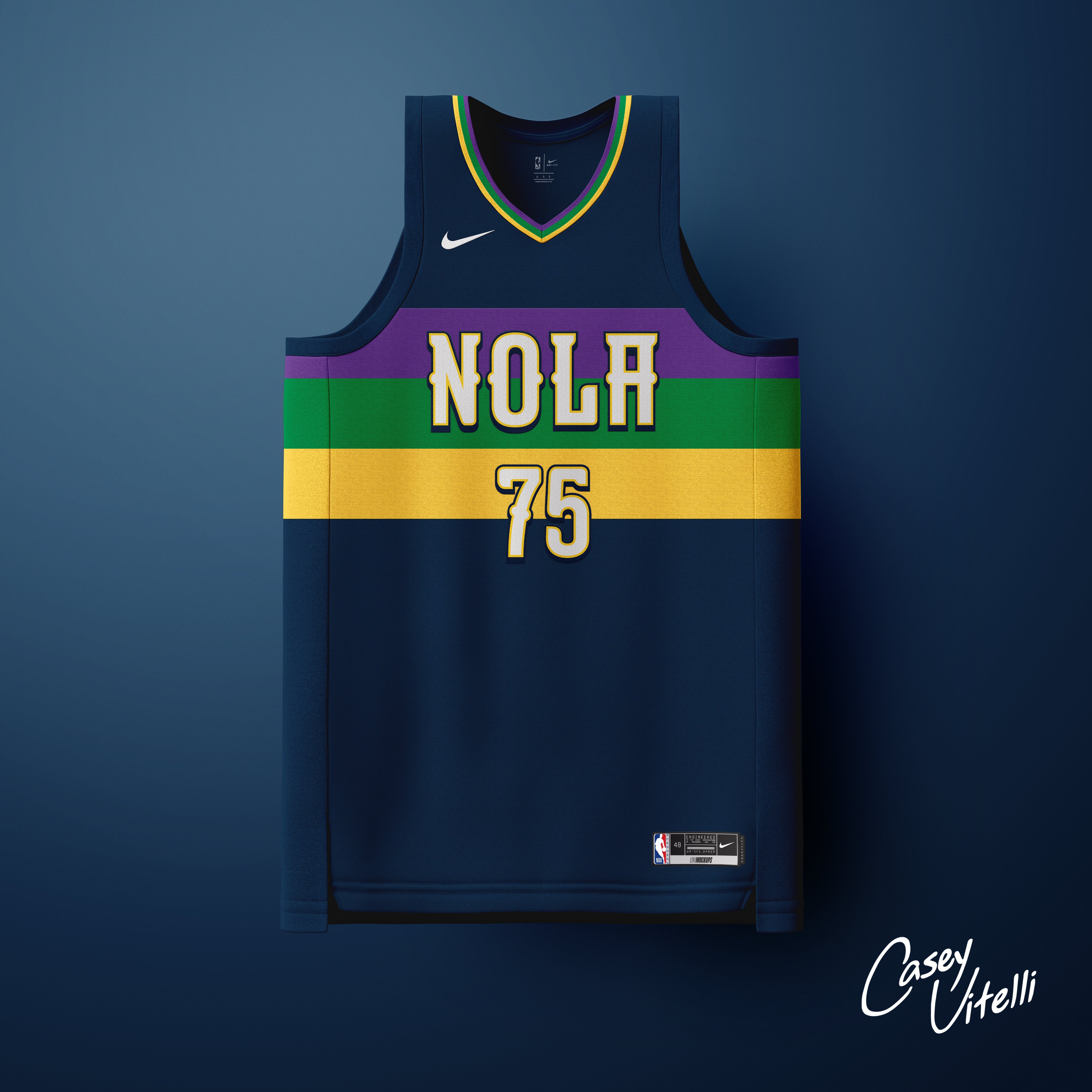 Casey Vitelli on Twitter: "City Edition | New Orleans Pelicans Here is a HQ  version of the Pelicans' new "City Edition" to be worn next season. *NOTE*  Design might not be 100%