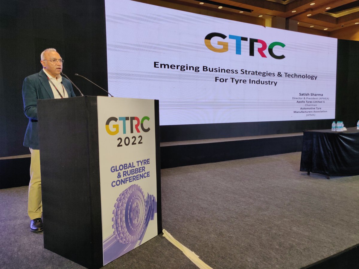 <a href="/SatishS99907373/">Satish Sharma</a>, <a href="/apollotyres/">Apollo Tyres</a> giving the Keynote/ Inaugural Address at the Global Tyre &amp; Rubber Conference!

#GTRC #Tyretrends #strategies #technology