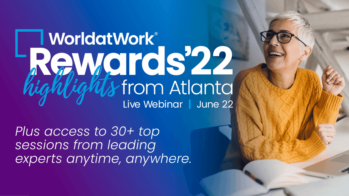 WaW_India's tweet photo. #Rewards22 Highlights from Atlanta features more than 30 recordings of top sessions AND a live webinar with leading #HR experts on June 22. Best of all, you can watch on-demand, anytime, anywhere through September 30, 2022. 

Register now: https://t.co/4NSlPDK6Ac https://t.co/ZztiKHsS96