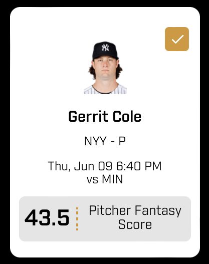 #HavingEm Gerrit Cole O FS! Seems high but I love this for him! 

#prizepicks #GamblingTwitter #FreePicks #SportsBetting #playerprops #bettingtwitter #DraftKings #CSGO #MLB #MLBTwitter https://t.co/yJMAJaxrr6